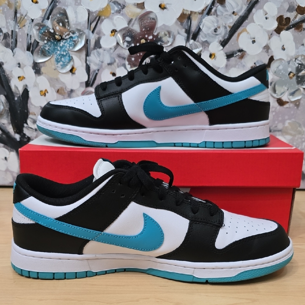Nike Dunk Low Retro White Dusty Cactus -Black Men's Size 11.5 - Picture 2 of 11